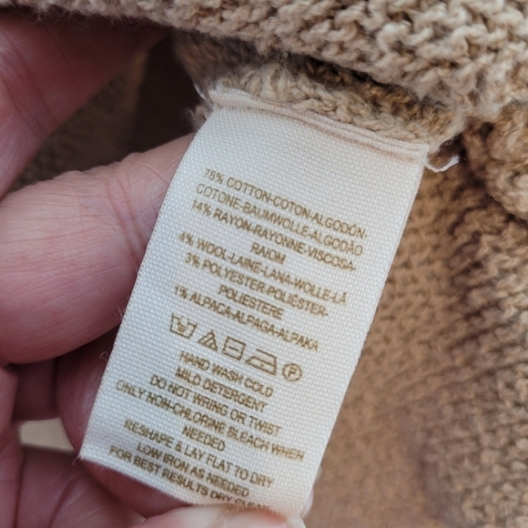 Free People Tan Knit Rose Tunic Top - Picture 10 of 11